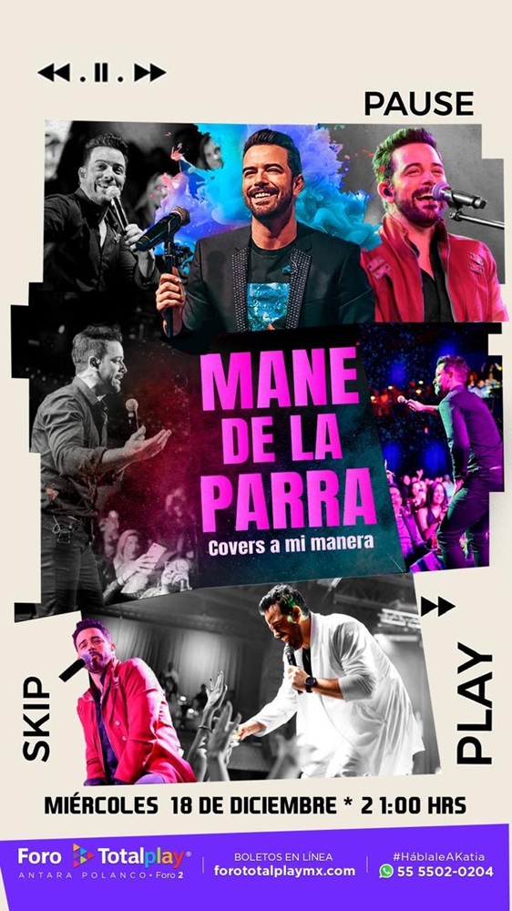 Mane de la Parra presenta su concierto "COVERS A MI MANERA" en el Foro Totalplay