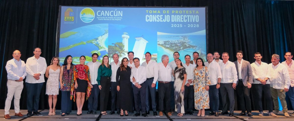 Encabeza Mara Lezama toma de protesta del Consejo Directivo de la Asociación de Hoteles de Cancún, Puerto Morelos e Isla Mujeres 2025-