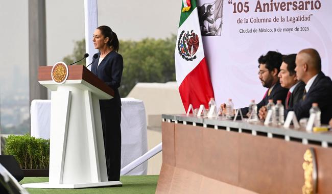 Gobierno, Fuerzas Armadas y pueblo, estamos construyendo paz y prosperidad: Presidenta en el 105 Aniversario de la Columna de la Legalidad