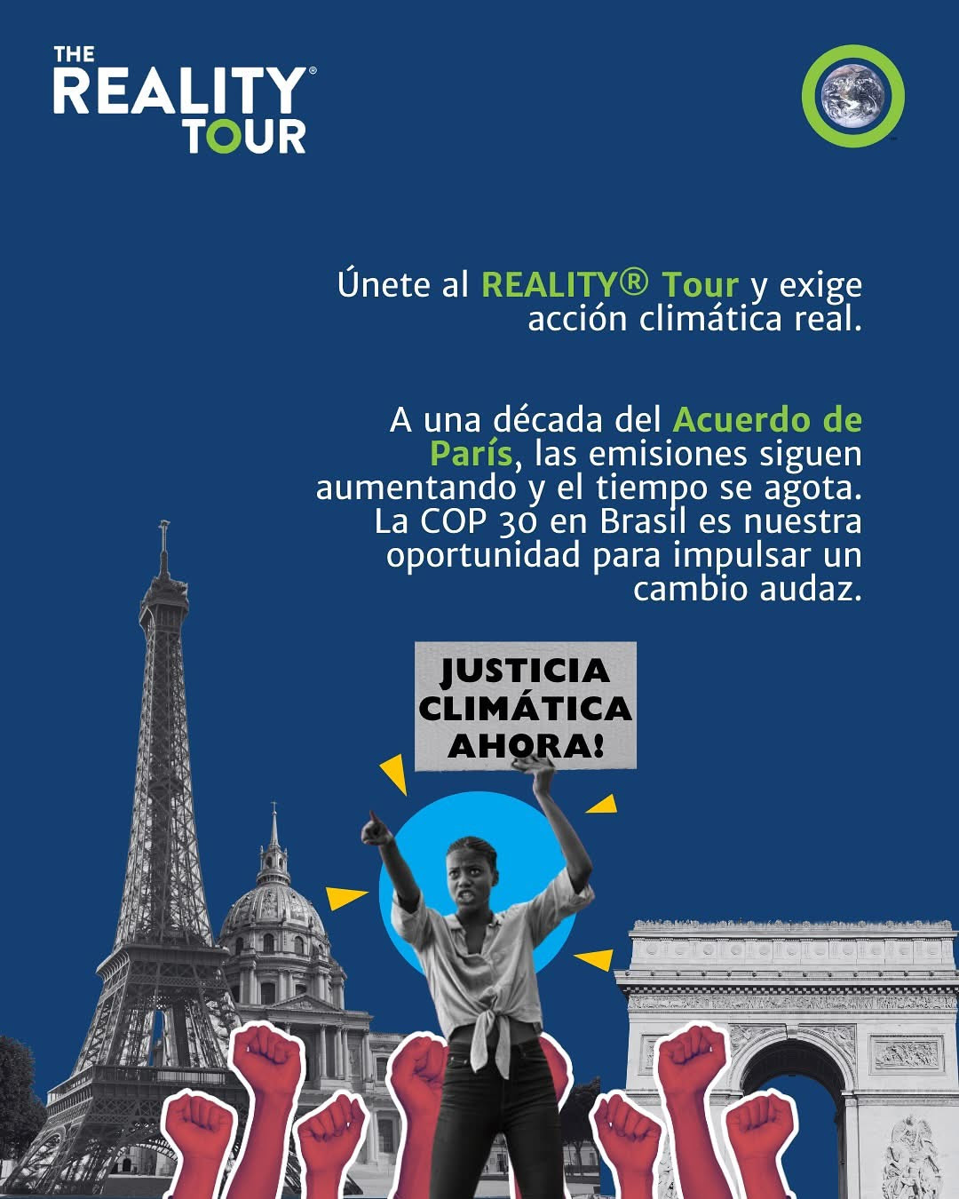 Arap Bethke y Al Gore hacen mancuerna Ricardo Arap Bethke se une a THE REALITY® TOUR para impulsar la acción climática Al Gore y líderes ambientales te invitan a un cambio real para eliminar gradualmente los combustibles fósiles y combatir el aumento de l